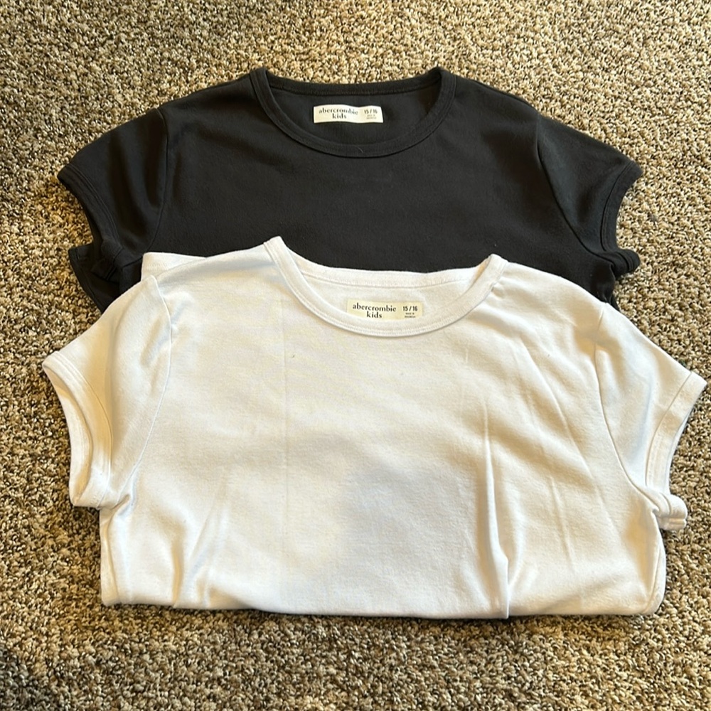 Two basic AF Kids t-shirts - one dark gray and one white. Great condition.
